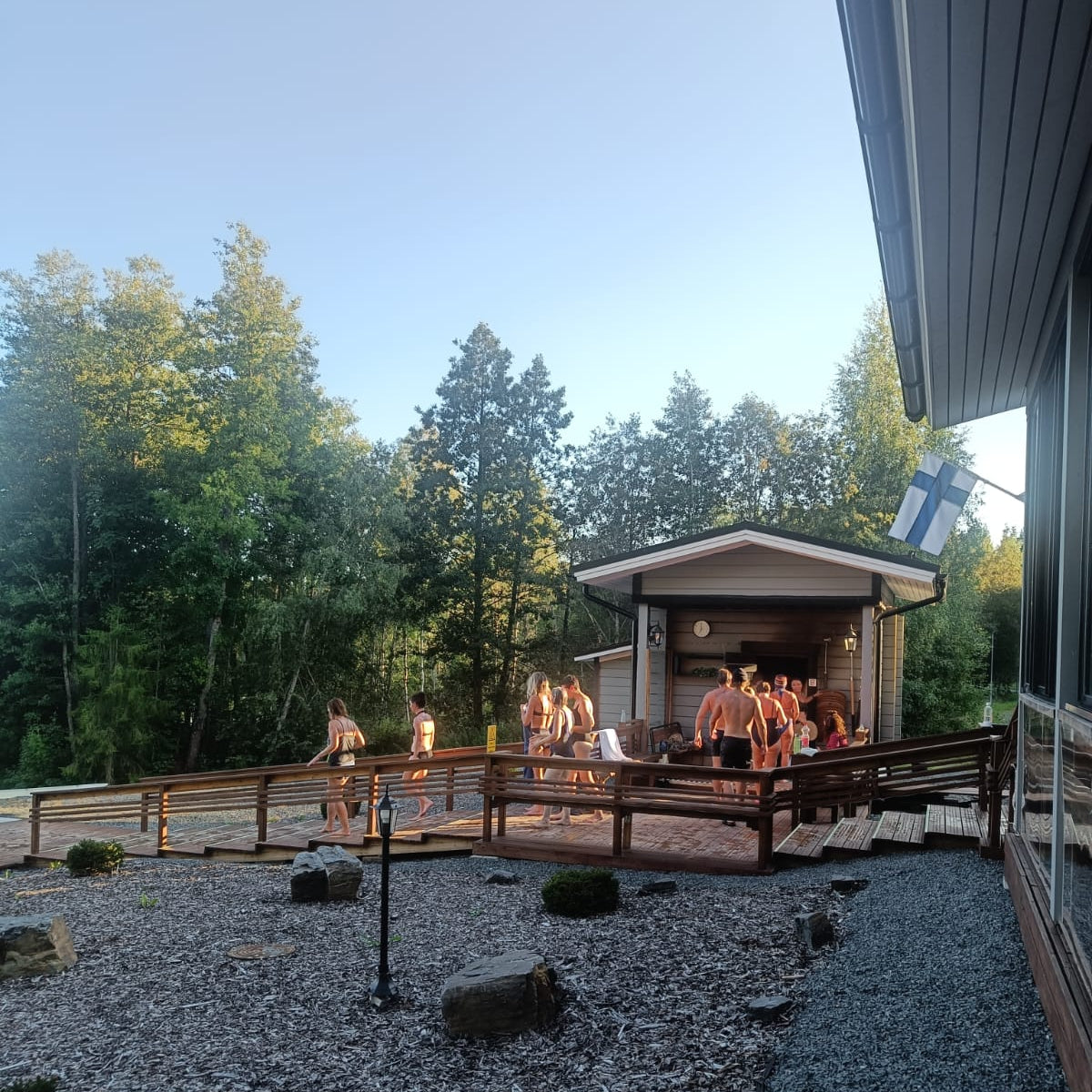 14.9. Experience two saunas, lake swimming and old Finnish sauna ceremony
